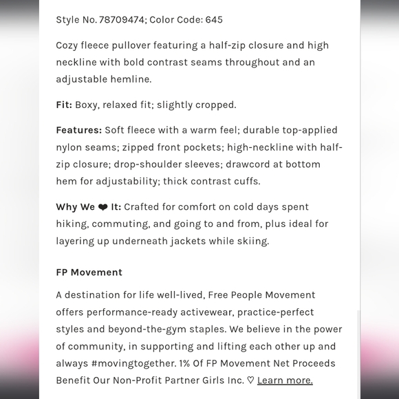 Free People Mountain High Half Zip - Picture 4 of 7